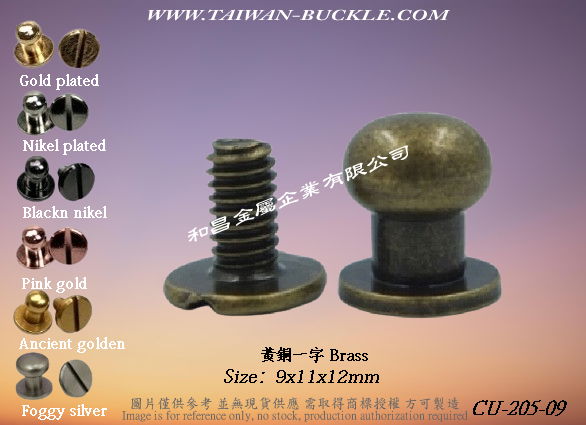 Screw Rivet Buckle Mushroom