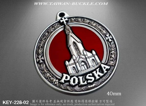 POLSKA travel souvenir keychain