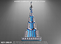 Burj Khalifa rhinestone charm