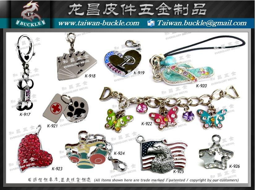 Taiwan Rhinestone Charm tag