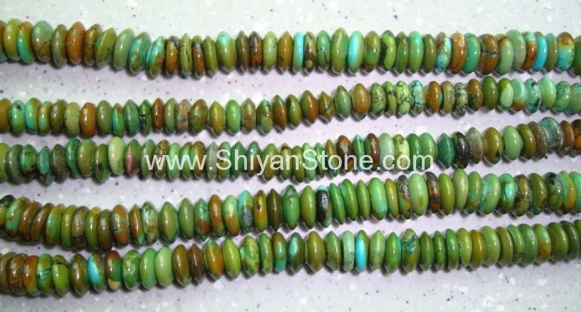 Saucer turquoise beadsYD013 2