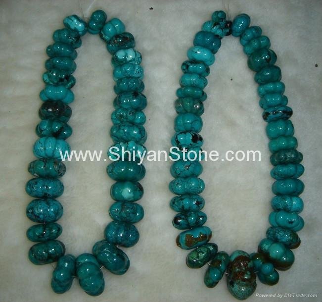 Turquoise melon beads(YD018)