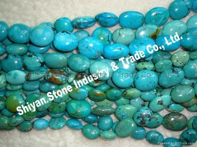 Turquoise oval beads(YD008-1) 2