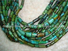 Natural Turquoise Tube Beads(YD012-2)