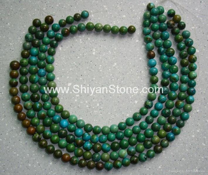 Round turquoise beads(YD001) 2
