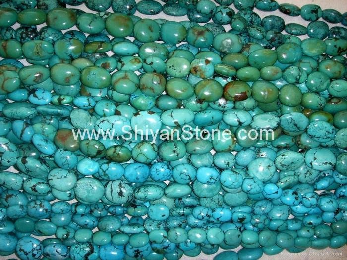 Turquoise oval beads(YD008-1)