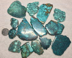 Natural turquoise polished rough slab 