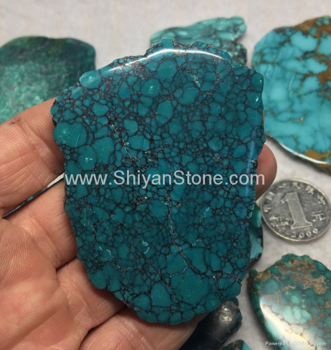 Natural turquoise polished rough slab  YD104 3