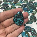 Turquoise freeform cabs (YD022)