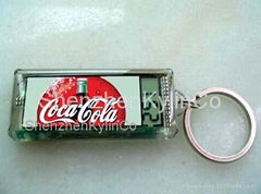 Flash keychain with time
