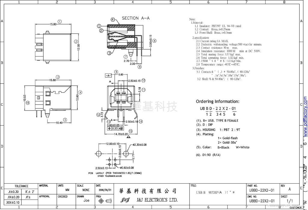 USB  B TYPE FEMALE 2