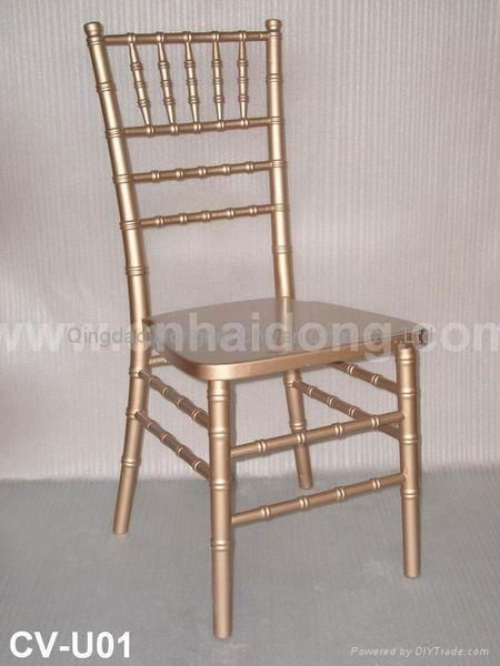 Gold Color Sold Wooden Chiavari Wedding Chair 2