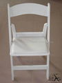 R-FD-C01 White Resin Folding Wedding Chair