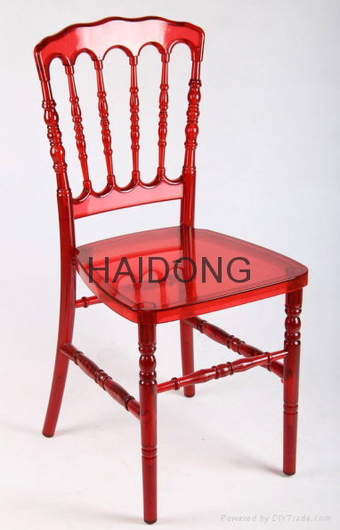 R-NP-U08 Transparent Red Napolean Ice Event Chair