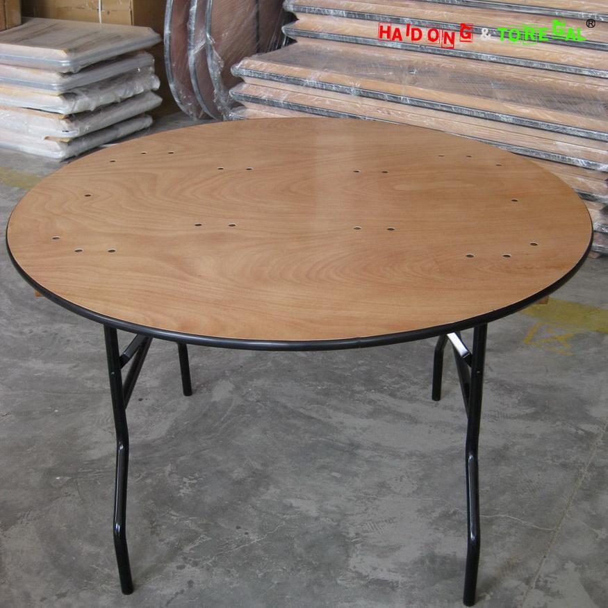 30''/48''/60''/72 Inch Round Commercial Plywood Folding Hotel Events Tables 4