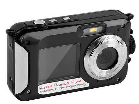 24mp waterproof digital camera with dual display 3