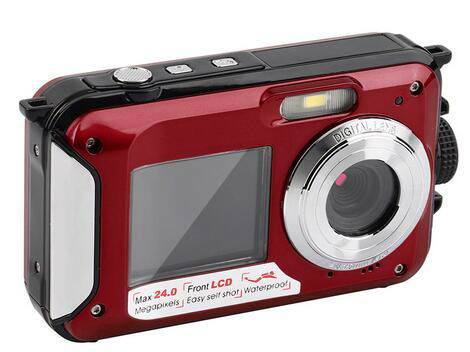 24mp waterproof digital camera with dual display 4