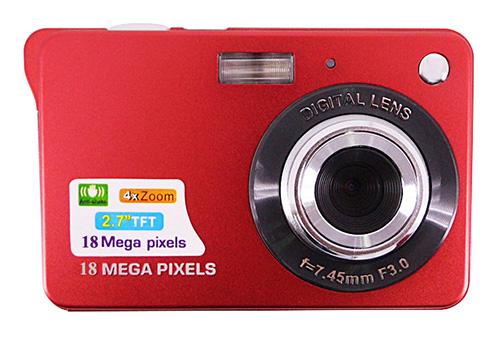 18MP digital camera with 2.7'' tft display 4 x digital zoom lithium battery 2