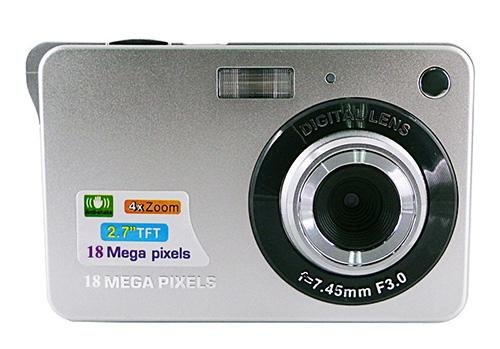 18MP digital camera with 2.7'' tft display 4 x digital zoom lithium battery 2