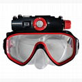 RD34 hd 720p digital diving mask video camera , dvr mini video camera