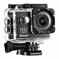 A8 full hd 1080p waterproof sports camera with 120 degree wide angle   5