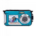 24mp waterproof digital camera with dual display