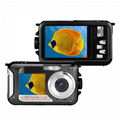 24mp waterproof digital camera with dual display