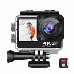 C1R 4k Waterproof Action Camera with Dual Display