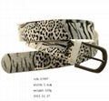 PU leopard belt