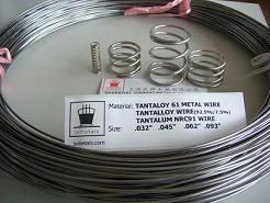 Tantalum alloy wire  90% tantalum 10% tungsten Ta-10W Ta10W KBI-10 TaW10 3