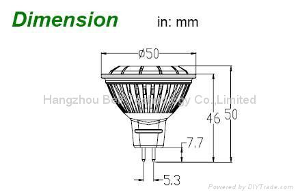 UL Listed 1*3W MR16 LED Lamp 2