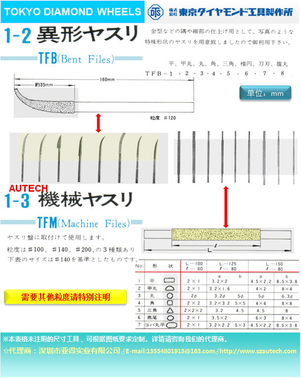 DTS異形角度金剛砂銼刀