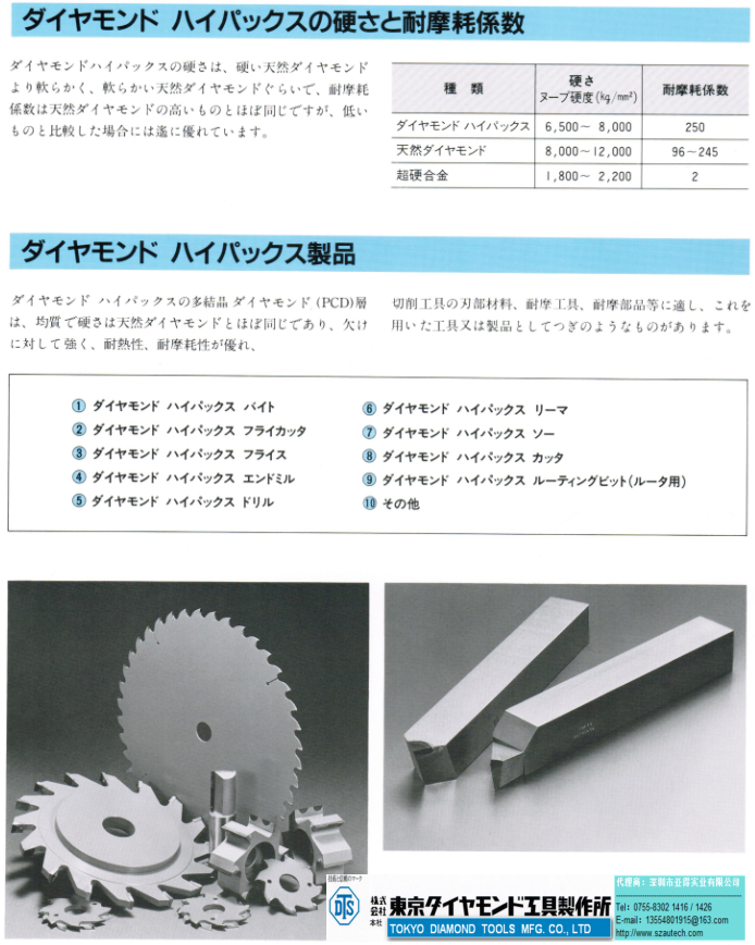 东京金刚石工具制作所 TOKYO DIAMOND TOOLS MFG.CO.,LTD.