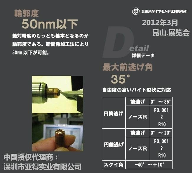 DTS Ultra precision Diamond Cutting Tool 