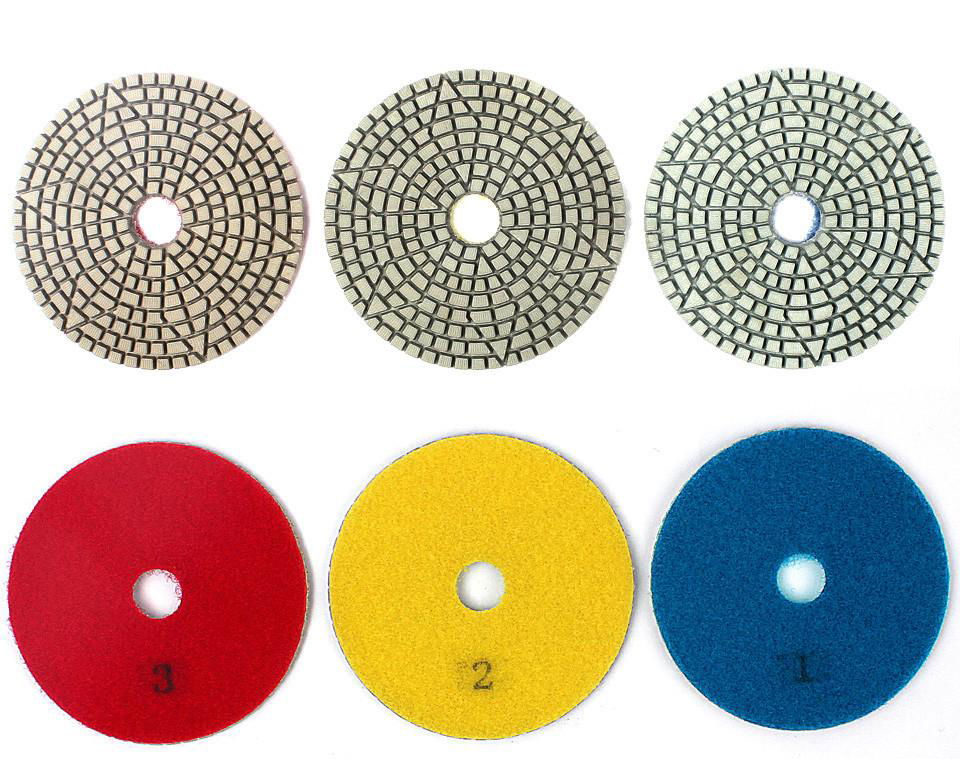 Three Step dry  diamond polishing pads 2