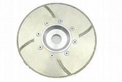 Continuous rim EP Diamond blades with turbo protections and flange