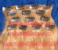100% human hair clips in hair extensions