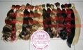 100% human hair clips in hair extensions
