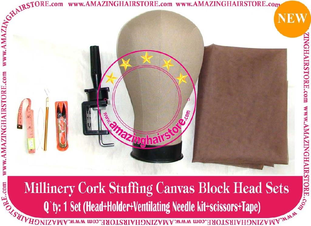 NEW Millinery Cork Canvas Block Head 4 Lace Wigs Making