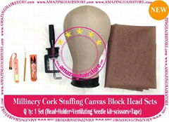 NEW Millinery Cork Canvas Block Head 4