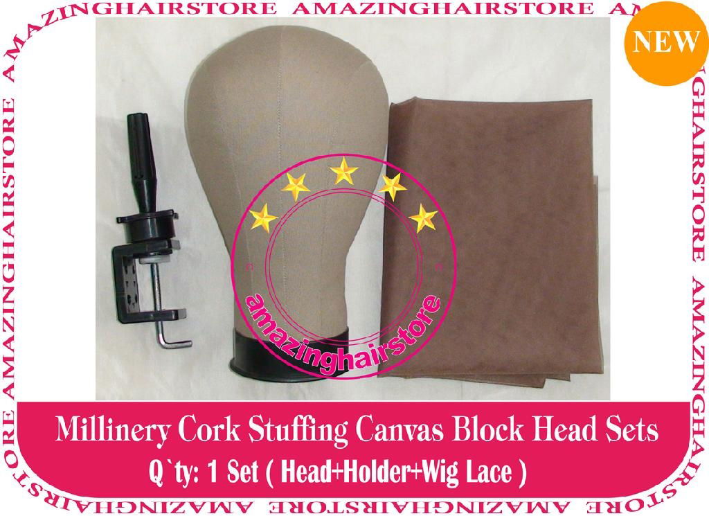 NEW Millinery Cork Canvas Block Head 4 Lace Wigs Making 2