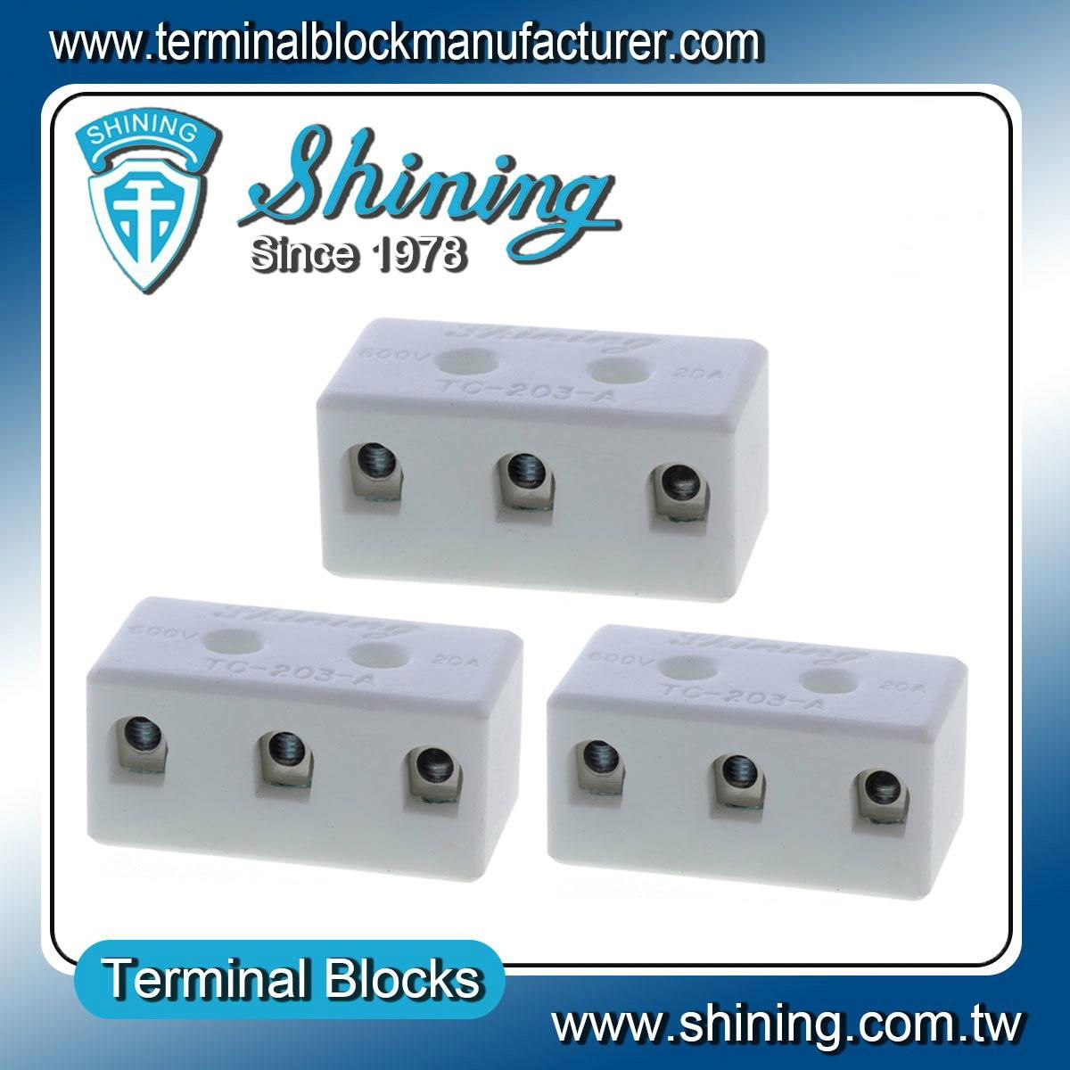 TC-503-A 3 Pole 50A Heat Temperature Porcelain Terminal Blocks 5