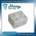 TC-202-A 2 Pole 600V 20A Heat Resistant Ceramic Terminal Block