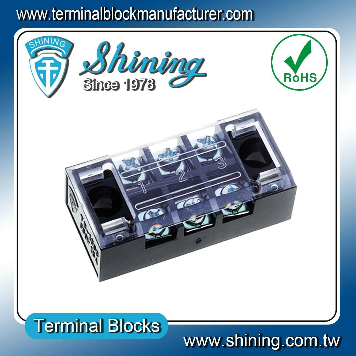 TB-2503 Panel Mounted 600V 25 Amp Fixed 3 Pole Terminal Block