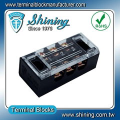 TB-2503L Panel Mounted 600V 25 Amp Fixed 3 Pole Terminal Block