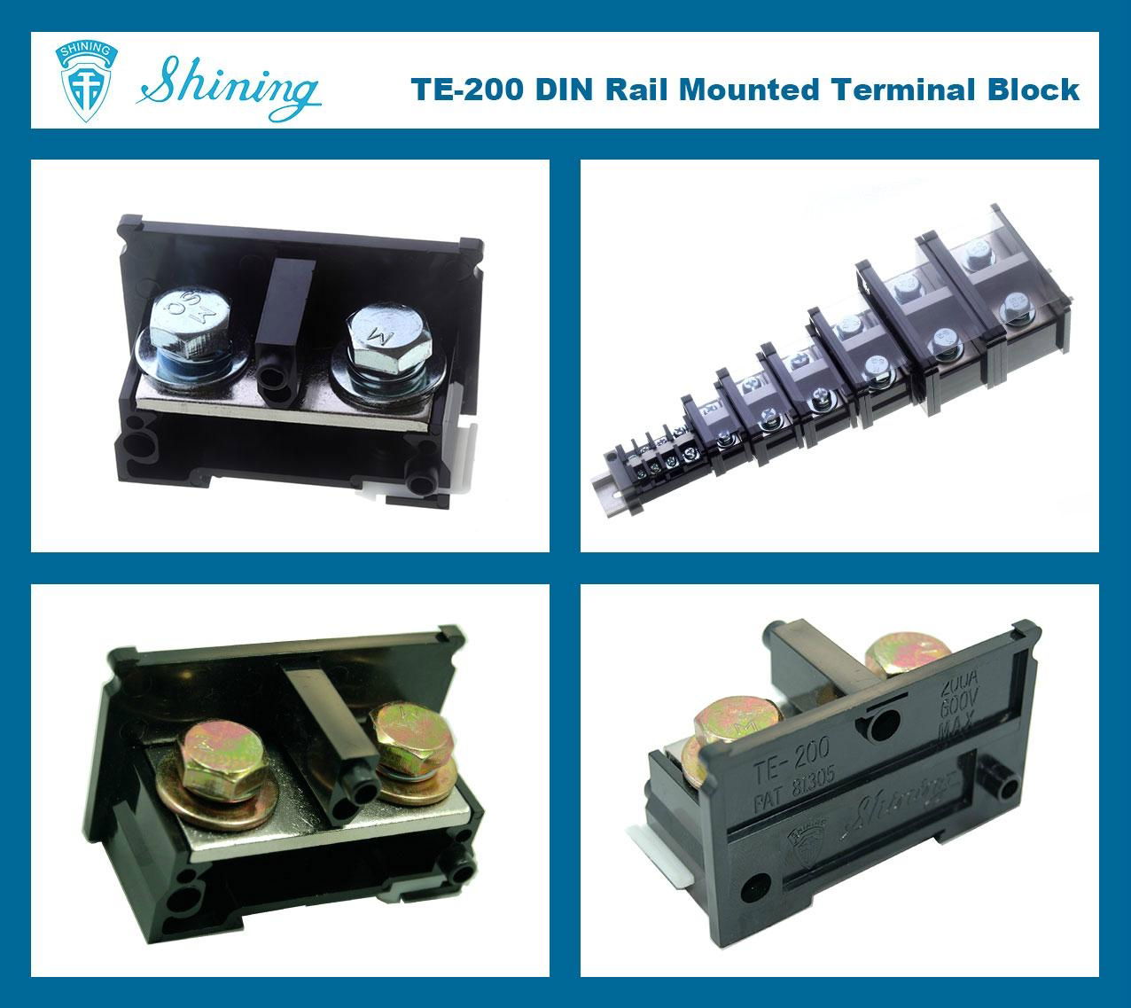 TE-200 Combined Type 200A Top Hat Rail Terminal Block Connector 2