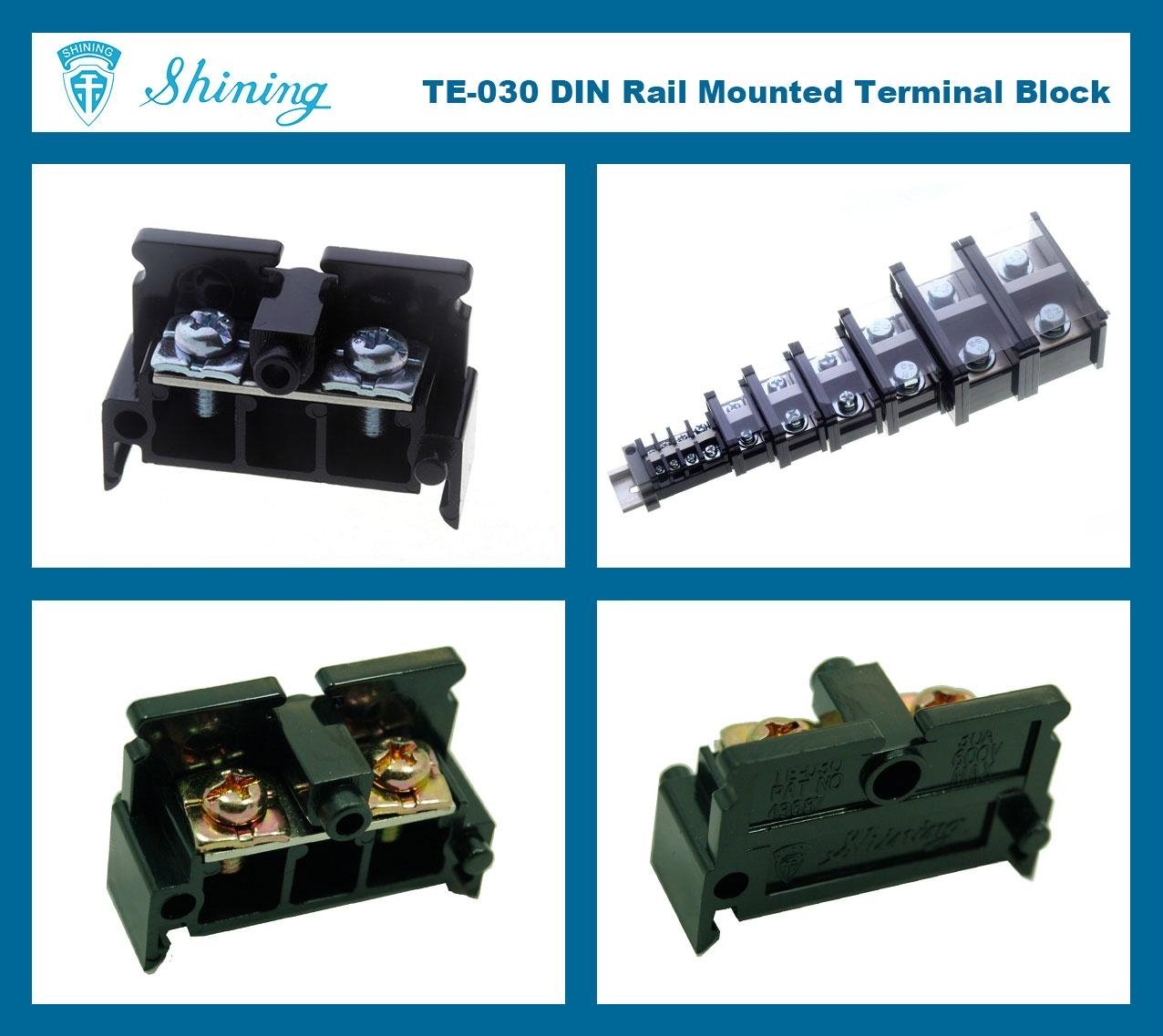 TE-030 Combined Type 30A Top Hat Rail Terminal Block Connector 2