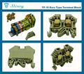 TF-10 600V Feed Through C Shaped DIN Rail 53A Terminal Connector