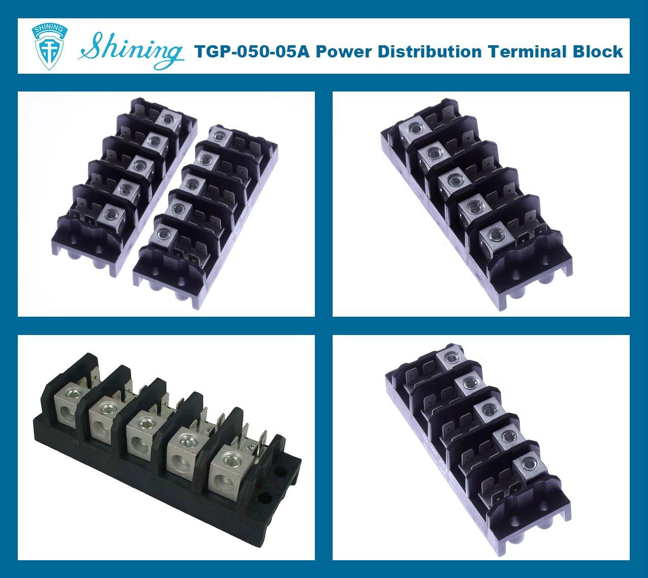 TGP-050-05A 600V 50A 5 Pole Power Distribution Terminal Block 2