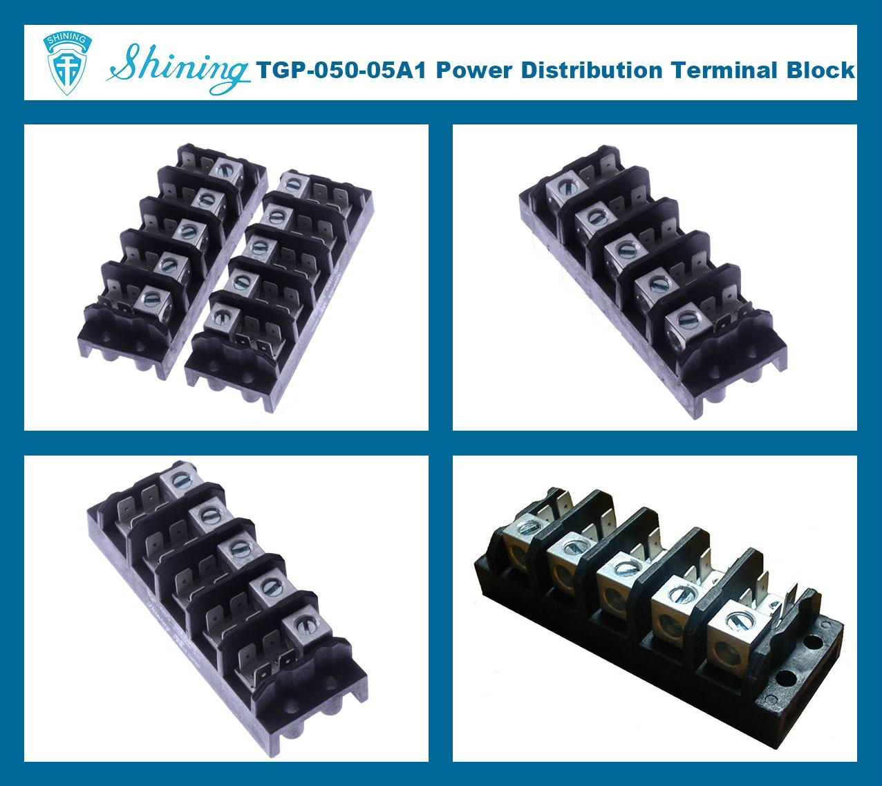 TGP-050-05A1 600V 50A Quick Connect 5-Pole Power Terminal Block 2